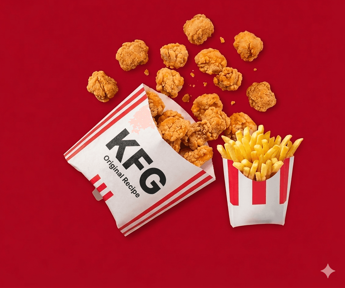 Chicken Popcorn + Fries